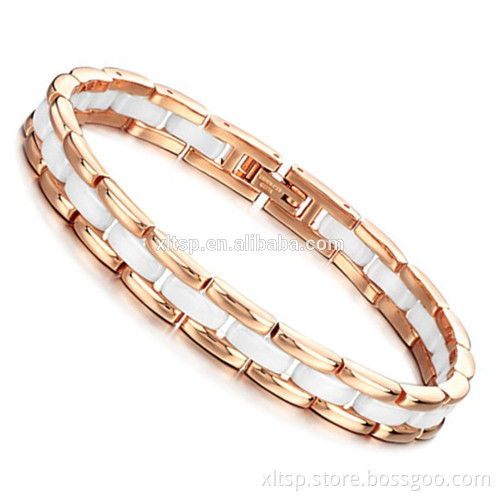 Unique design bio energy power ceramic titanium bracelet